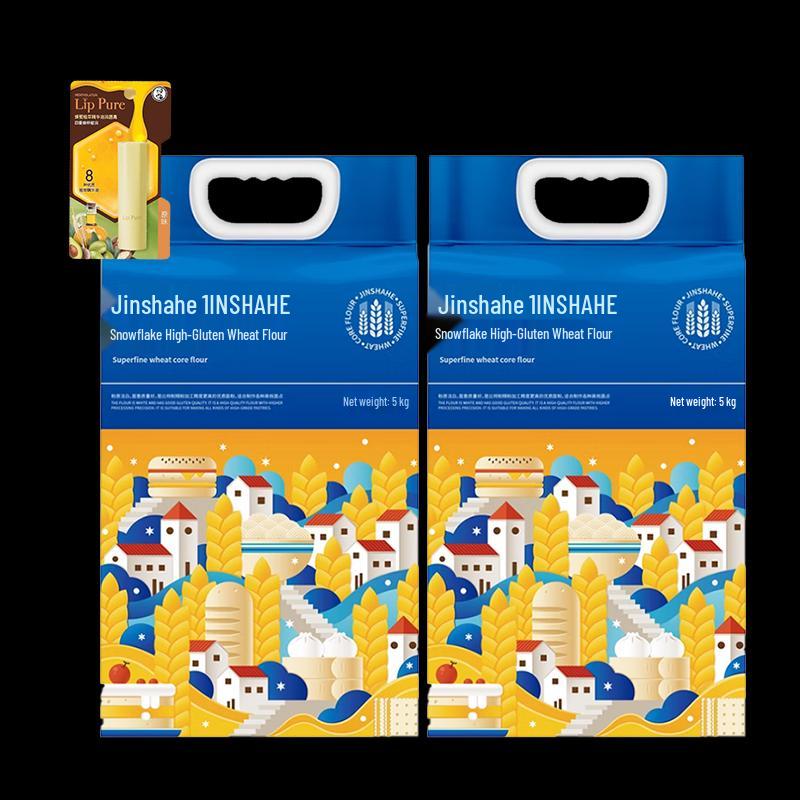 Mentholatum Honey Lip Balm with High-Gluten Wheat Flour Bundle