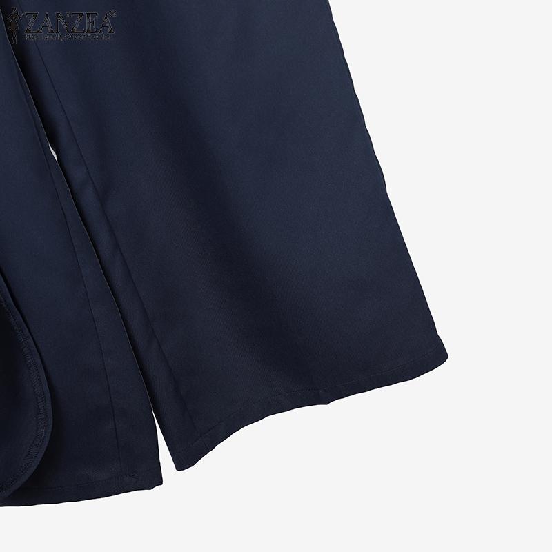 ZANZEA Women Long Blouse and Pants Casual Two Piece Suit Sets