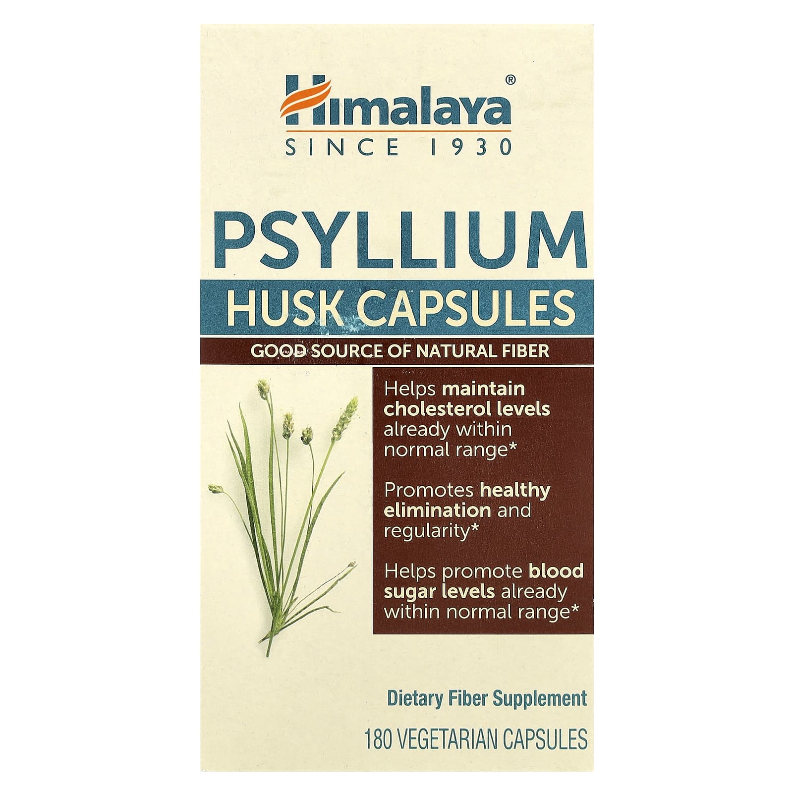 

Psyllium Husk Capsules, Veggie Capsules 180 Tablets