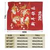 Year Of The Horse - Chinese New Year Zodiac Blankets Fleece Vintage Warm Throw Blankets for Bedspread Decoration,