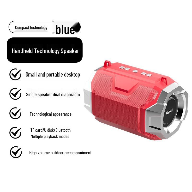 Prenosný Bluetooth TWS reproduktor s basovým reproduktorom - Kompatibilný pre vonkajšie použitie/domáce kino