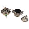 Alloy Lucky Incense Burner Bowl Incense Holder With Handle Yoga Meditation Home Office Decor Ancient Style For Relaxation