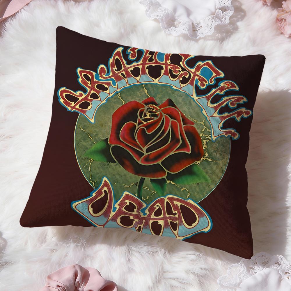 Band G-Grateful D-Dead Kissenbezug Premium Komfort Wendbarer Kissenbezug -Zwei-in-Eins-Design für Jeden Raum & Autoinnenraum