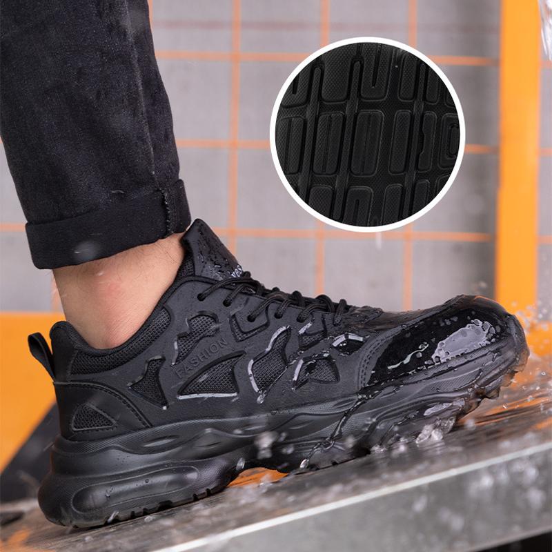 Neueste Arbeitssicherheitsschuhe für Herren Anti-Smash Anti-Puncture Arbeitssneaker Stahlkappenschuhe Leichter Komfort Schutzschuhe