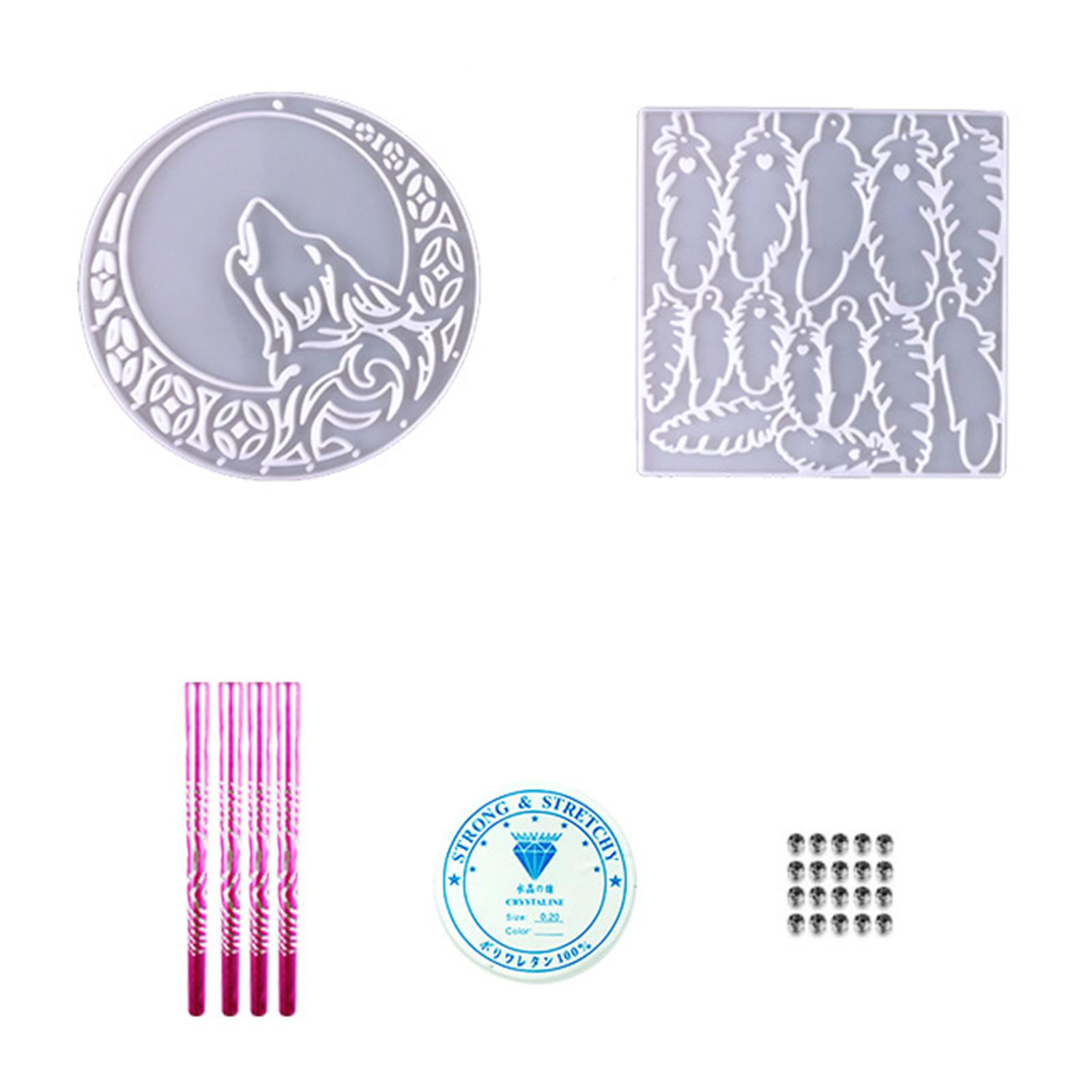 

Глянцевая силиконовая форма «Волчье перо», настенная форма для подвески в виде колокольчика, брелок, бижутерия, форма для поделок из эпоксидной смолы