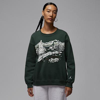 Jordan Sweatshirts Women s Midnight Green Crew Neck Moderate S