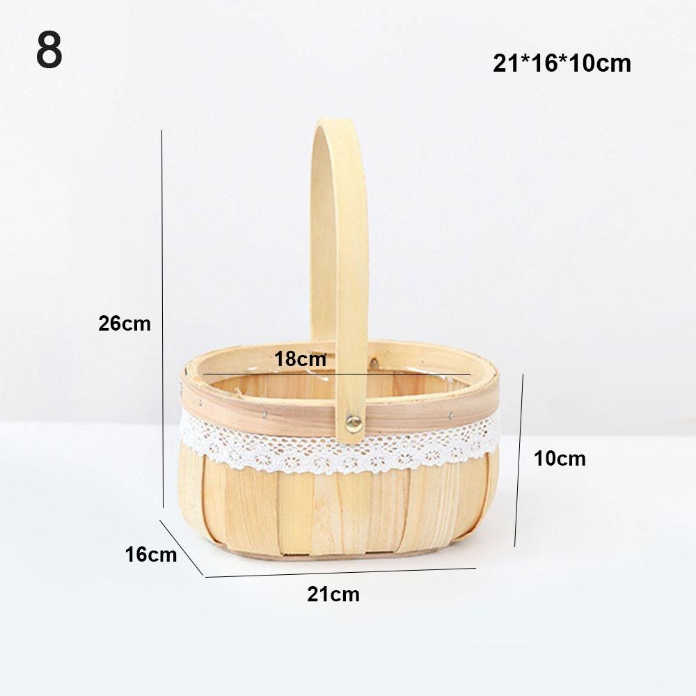 Mini Miniature Dollhouse Basket Fashion DIY Hand Woven Basket Handmade Paper Vine Handheld Flower Basket