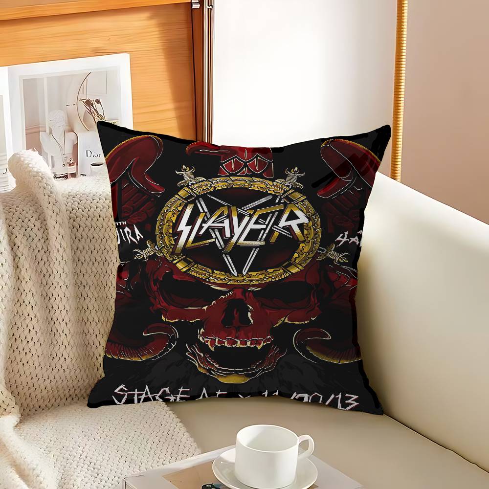 Slayer Heavy Metal Rock Band Pillow Gift Home Office Decoration Pillow Bedroom Sofa Car Cushion CoverPillow Case