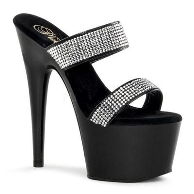 Women 17Cm Stilettos Gorgeous Row Diamond Stiletto Home Shoes Platform Slippers Model Catwalk Women Cool Slippers YKC