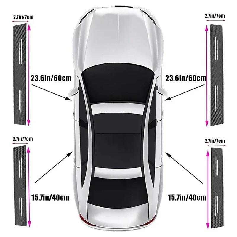 BME1 Carbon Fiber Car Door Sill Threshold Strips Anti Scratch Stickers for BYD Sealion 7 Seal 6 Song Tang Yuan Qin Pro Dolphin Atto3