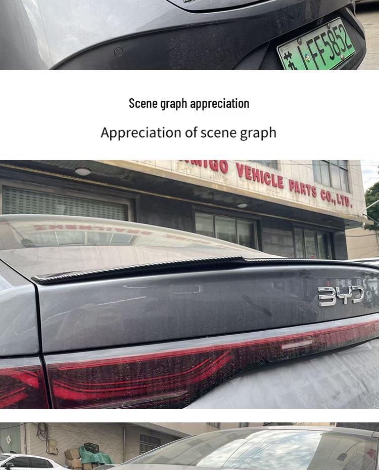 Compatible Rear Spoiler for BYD Qinplus DMI - No-Drill Installation for 25/26 Models