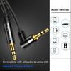 3.5mm Aux Cable 1ft, 3.5mm Nylon Braided Male to Male Stereo Audio Cable Audio Auxiliary Input Adapter for Headphones, Car, Home Stereos, Speaker