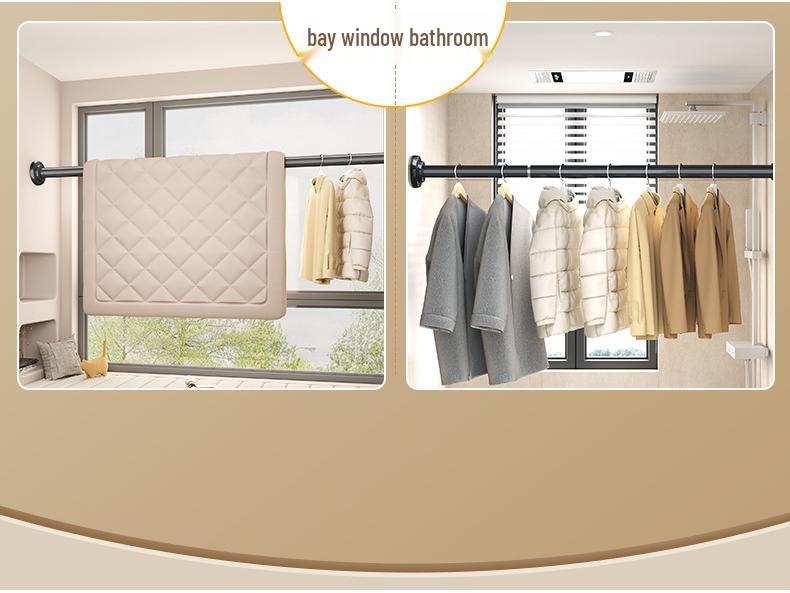 Universelle rostfreie Aluminium-Teleskop-Vorhangstange: Langlebig, Einfach zu installieren für Schlafzimmer und Badezimmer.