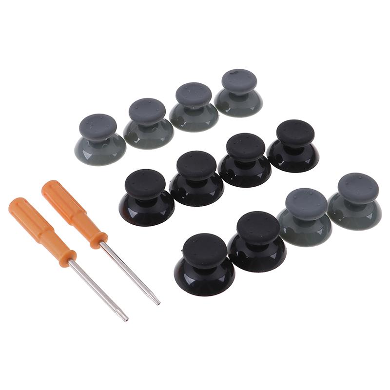 7pcs/set 3d Analog Stick For Xbox 360 Controller Thumbsticks Caps For X Box 360 Gamepad Repair Parts With Tool Black Gray