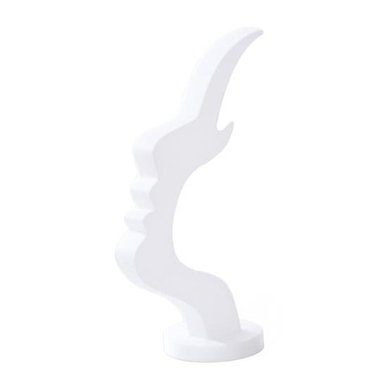 Подставка для очков в форме лица Абстрактная подставка для очков с боковым профилем Настольный органайзер для хранения, напечатанный на 3D-принтере, для дома, офиса, спальни, тумбочки, письменного стола белый