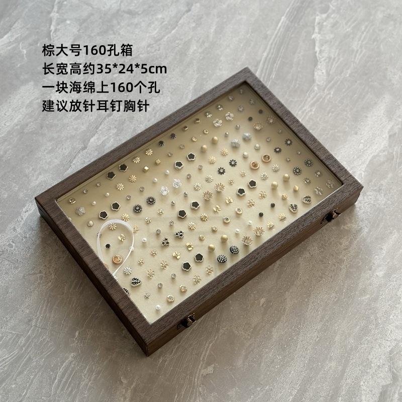 Stud Earrings Display Box, Jewelry Box, Large-capacity Display Rack, New Wide Ring, Earphone, 100-position Box Hole Storage.