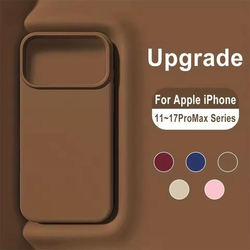 Official Liquid Silicone Phone Case For iPhone 17 16 15 14 13 12 11 Pro Max Soft Cases For iPhone Air 16E 15 14 Plus 12 13 Mini Cover