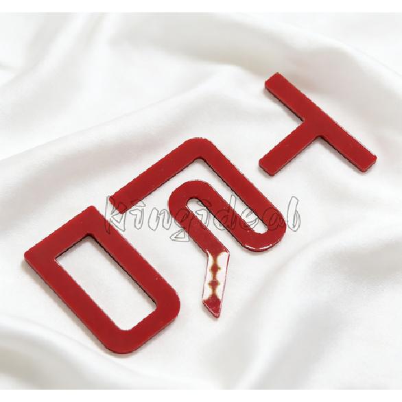 For -2024 2025 Tundra Red Raised TRD Upper Grille Letter Emblem Accessories