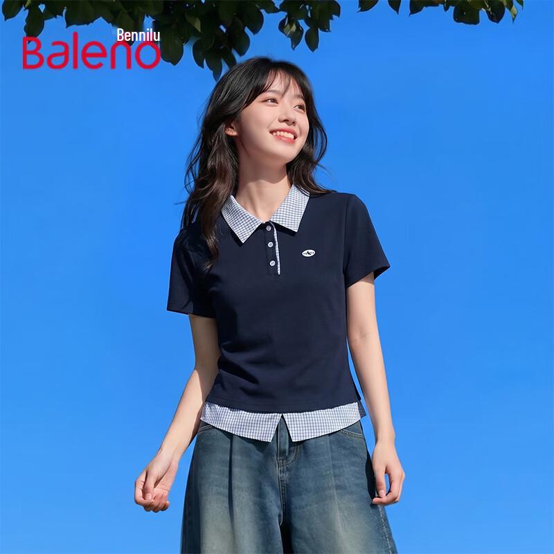 Baleno Women s Pleated Polo T-Shirt M