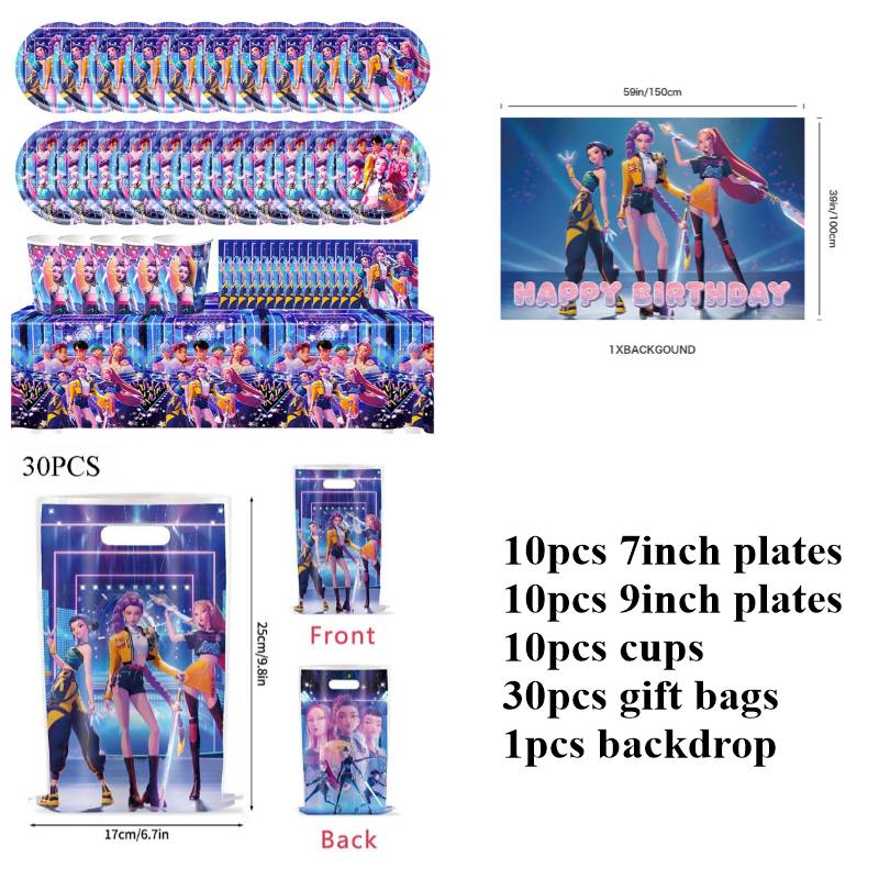 Фон для тематической вечеринки Kpop Hunter, принадлежности для вечеринки демонов, задник Saja, украшение задника Huntrix, аксессуар для вечеринки по случаю дня рождения