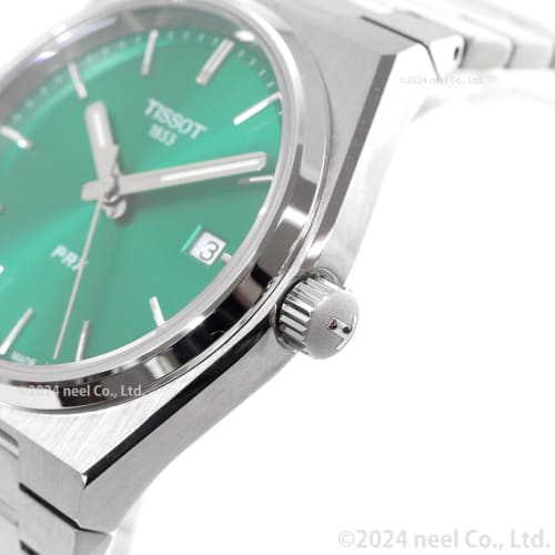 Tissot PRX Men's Watch with Green Dial and Bracelet, T1372101108100, Officially Imported