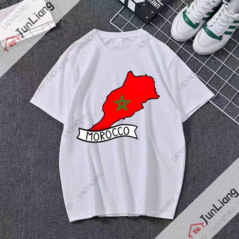 Marokkanisches Flaggenmuster Herren T-Shirt Marokkanisches spirituelles Symbol T-Shirt Herren 2025 Modell atmungsaktives und bequemes Oberteil