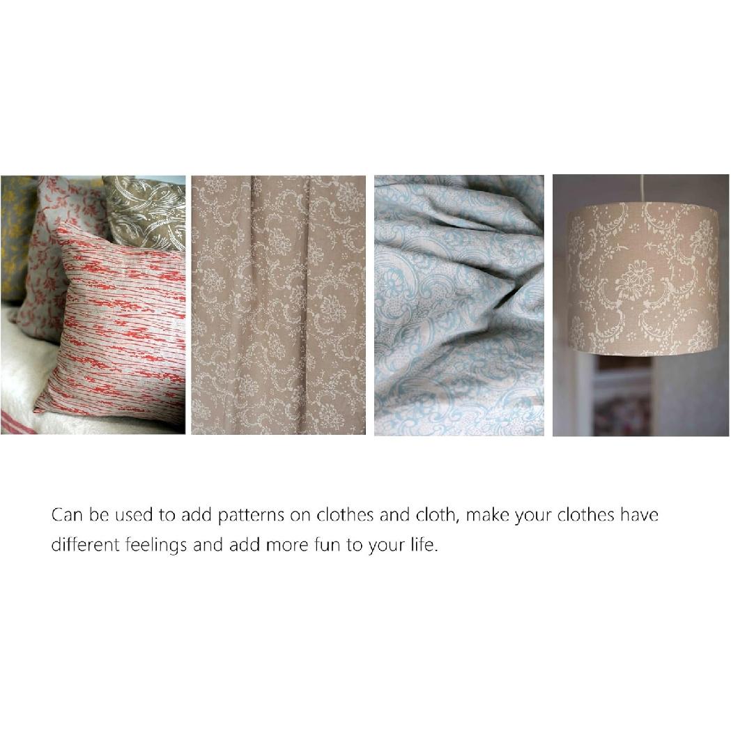 7  DIY Patterned Paint Roller Decorative Rubber Roller Decorative Art Roller Texture Roller with Plastic Handle (Pattern A4)