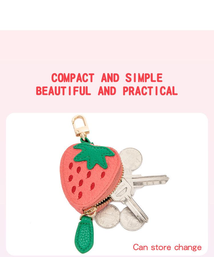 Mini Lemon-Shaped Fruit Charm Coin Purse & Key Holder – Cute Multifunctional Earphone Bag Wallet