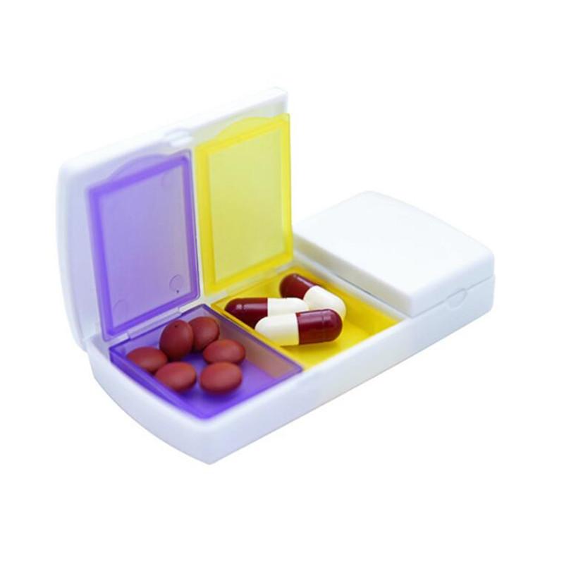 Pill Crusher Cutter Medicine Storage Box