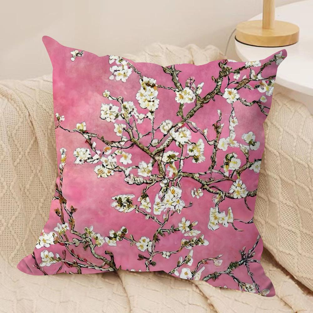 Claude Monet Oil Art Cushion Cover Silky Short Plush Invisible Zipper Dustproof Sofa Pillow Case For Home Decor