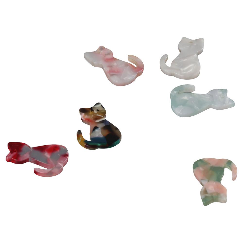 

mini cat shape pendant Acrylic Acetic Acid cat charm earring dangle charms for Jewelry Making