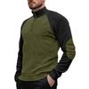 Spring and Autumn Men's Outdoor Raglan Sleeve Casual Stand Collar Loose Corduroy Long Sleeve Sweatshirt