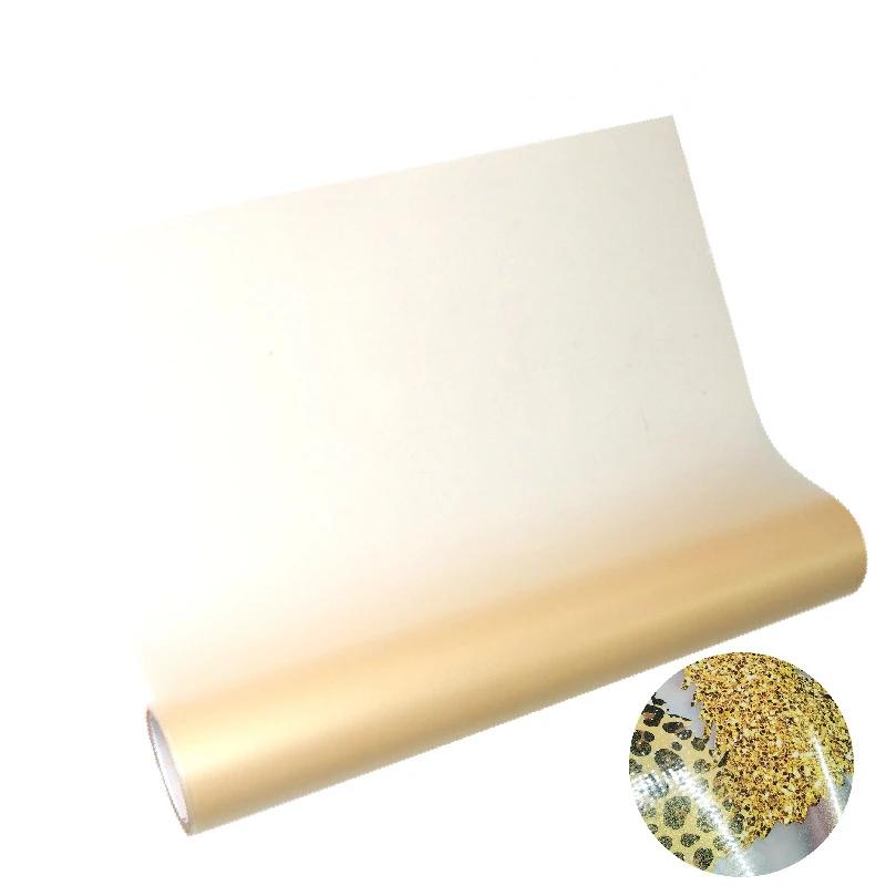 30cm*300cm Gold Glitter DTF Transfer Vinyl Glow In The Dark Luminuous Printing Film for DIY Clothing Design Crafts Materials