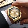 Fashion Men Business Watches Luxury Large Dial Calendar Quartz Watch Mens Clock Reloj Hombre
