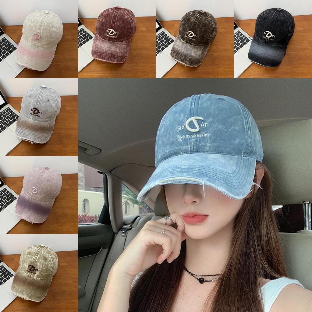 Spring Summer Embroidered Tiedye Baseball Cap With Adjustable Fit For Women And Men