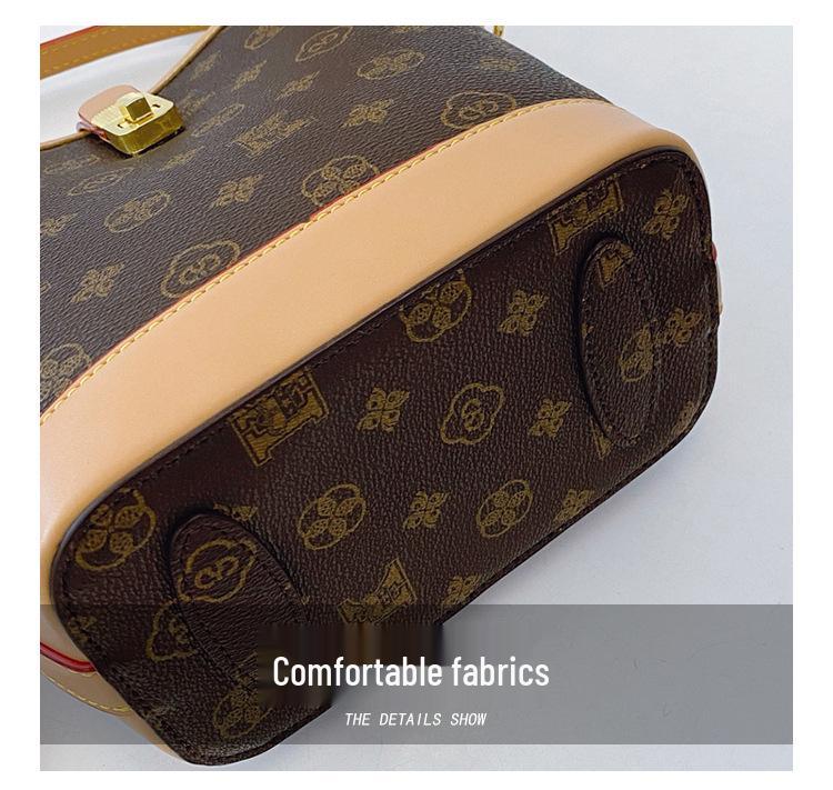 2025 Vintage Print Bucket Bag: Luxury Large Capacity Crossbody & Shoulder Handbag for Women