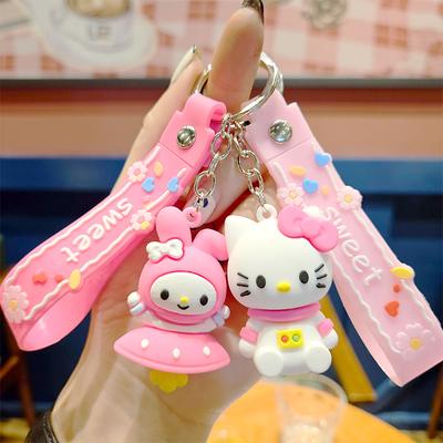 Pingente de Chaveiro Boneca de Desenho Animado Pingente de Bolsa Jade Cachorro Canela Chaveiro