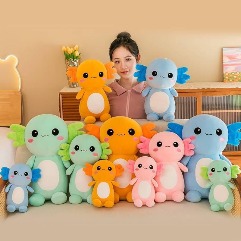 Adorable Plush Axolotl Toy Soft Cartoon Animal Stuffed Doll For Kids And Adults
