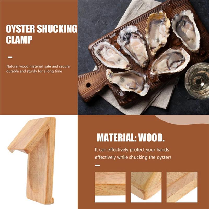 ABBY-4X Oyster Shucking Opener Shucker Seafood Clamp Tool Holder Shellfish Hand Clam Shellcrab Sheller