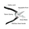 Straight Head Stainless Steel Household Gardening Flowers Branches Pruning Shear Fruit Picking Tools Garden Scissors with Spring