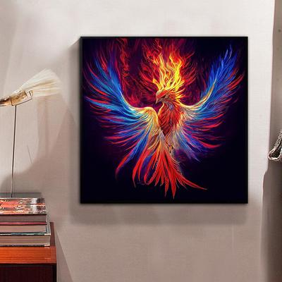 Peinture diamant thème oiseau flamme, broderie complète 5D, Kits de points de croix, dessin animé, décoration d'intérieur, cadeau fait à la main, à faire soi-même