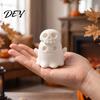 Small Halloween Collectibles 3D Printed Cute Ghost Skull Figurine, Stacked on Figurine Statue, Spooky Desktop Ornament, Fun Holiday Party Favors Funky
