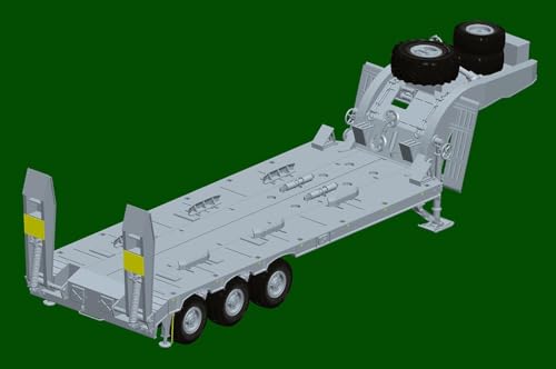 Trumpeter 1/35 Scale Russian Federal Army BAZ-6403 Tractor & ChMZAP 9990-071 Trailer Plastic Model Kit 01086
