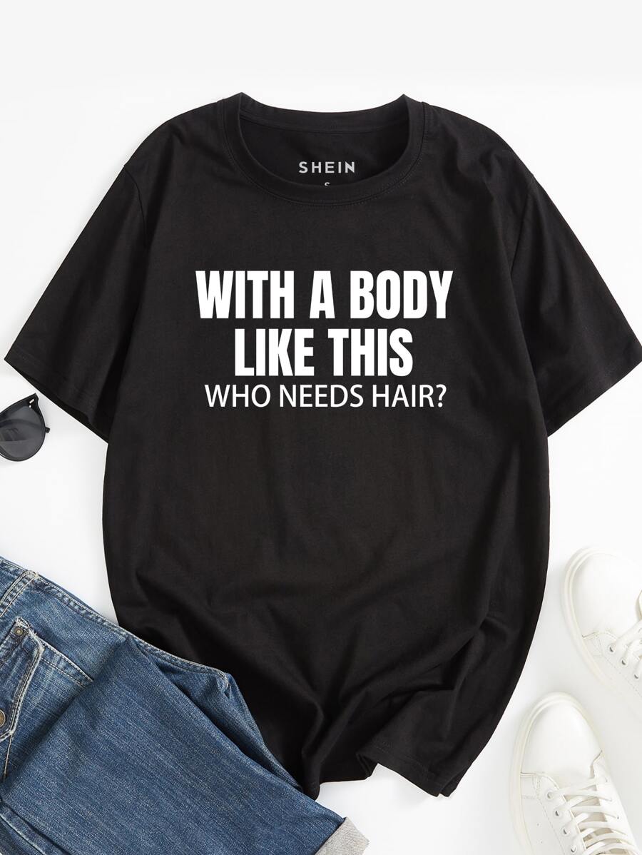 

Unisex s Letter & Figure Print Round Neck T-Shirt, Vintage Short Sleeve Crew Neck T-Shirt XXXL