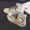 High-top Canvas Shoes for Women's Spring 2025 New Versatile Platform Korean Version of Classic Trend Casual Board Shoes