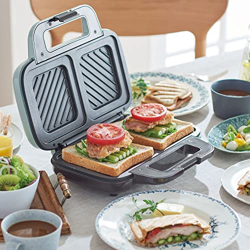 Toffy Hot Sandwich Maker K-HS4, 2-Slice Toast, Wide Plate, Easy To Use, Retro Design, Perfect for Breakfast, Holidays, and Mornings, Perfect for Singl