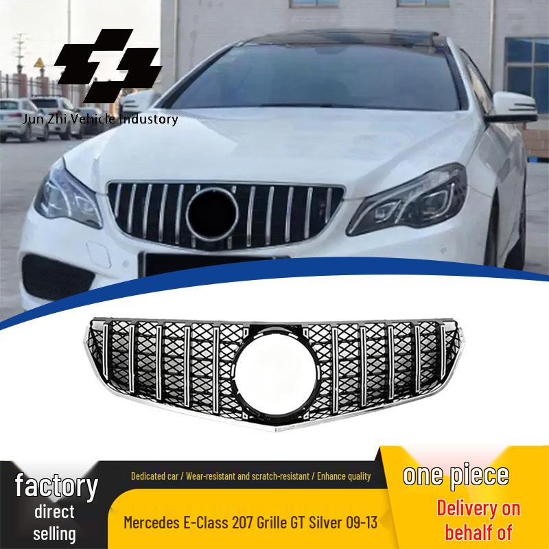 Silver Front Grille Replacement for 2009-2013 Mercedes E-Class W207 GT Style