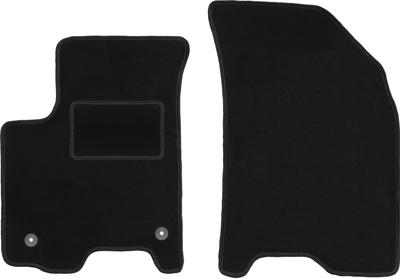 Front Mats Black For: Chevrolet Aveo I T200 / T250 Hatchback, Sedan (2002-2011)
