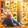 2 Sheet 64 Pcs Thanksgiving Gel Window Clings Fall Thick Gel Cling Removable Reble Autumn Harvest Window Sticker Pumpkin Maple Leaves Gnome Decal for