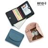 Mini Cartera de Cuero Genuino para Mujer con Bloqueo RFID Ultradelgada Suave Piel de Vaca Plegable Tarjetero Monedero